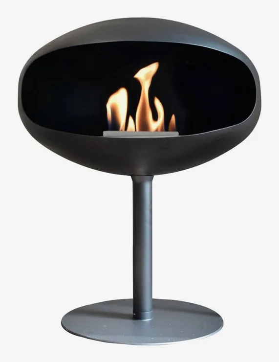 Cocoon Fires Pedestal hvid + stål fod, billede 3