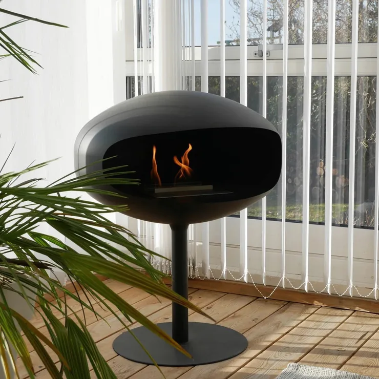 Cocoon Fires Pedestal hvid + stål fod, billede 4