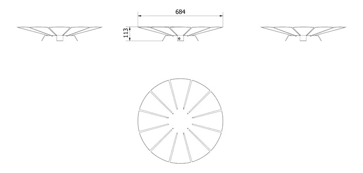 Kratki Skien firepit 68,4 cm, billede 2